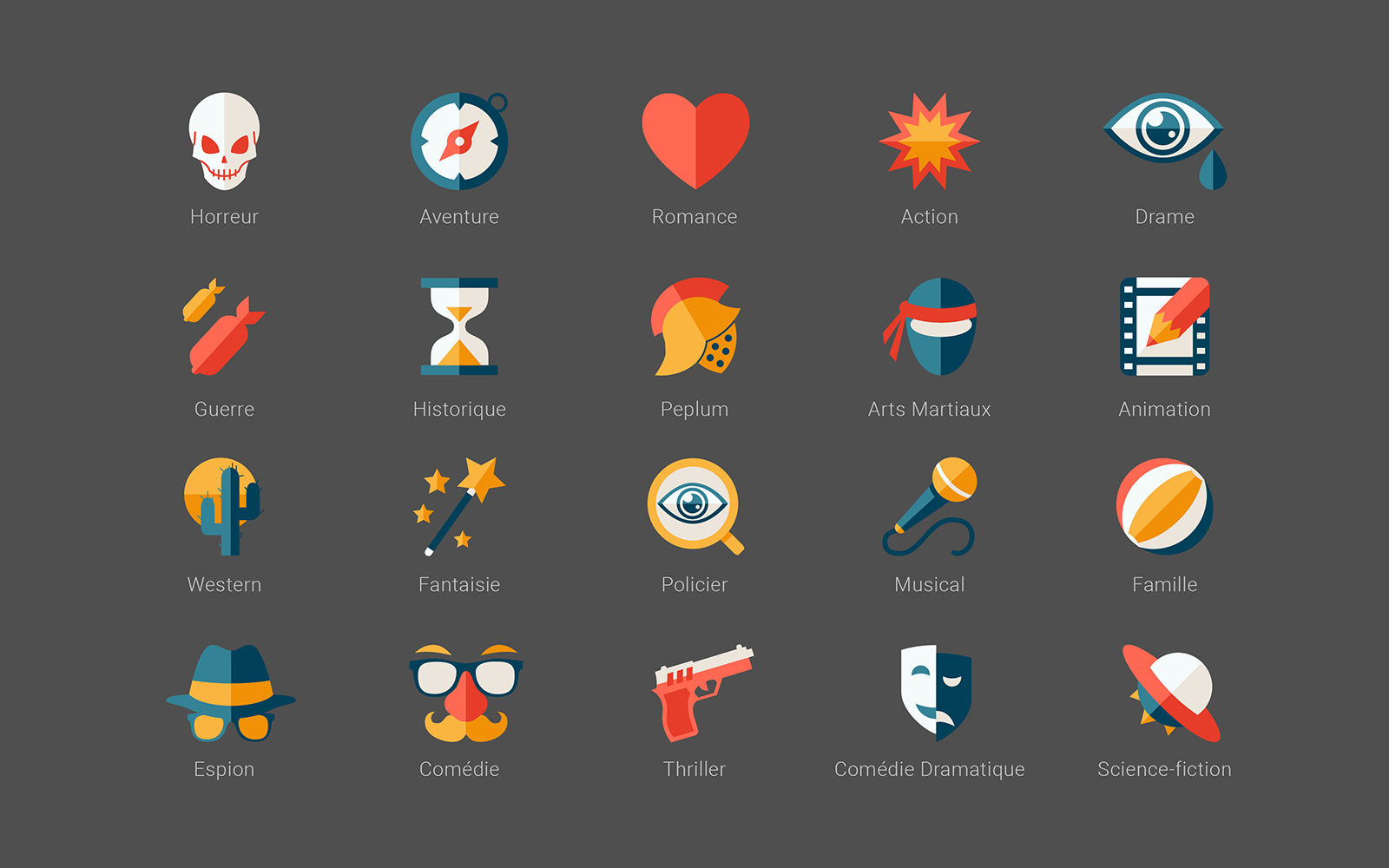 Cultissime UI design application icon pictogrammes