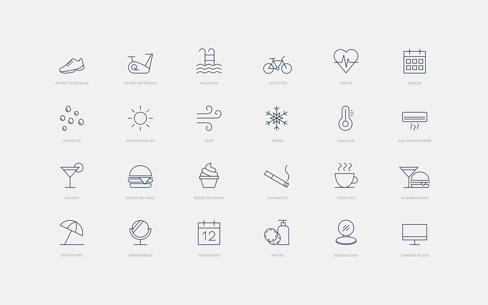 Romy UI design application icon pictogrammes