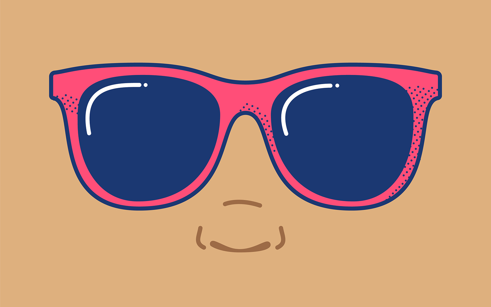 Summer time illustration sun glasses