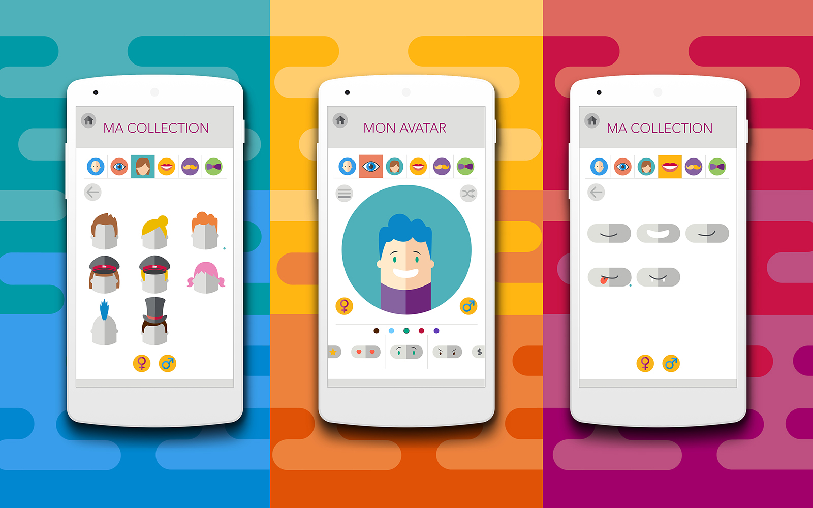 Train Me UI design application icon illustration screen avatars